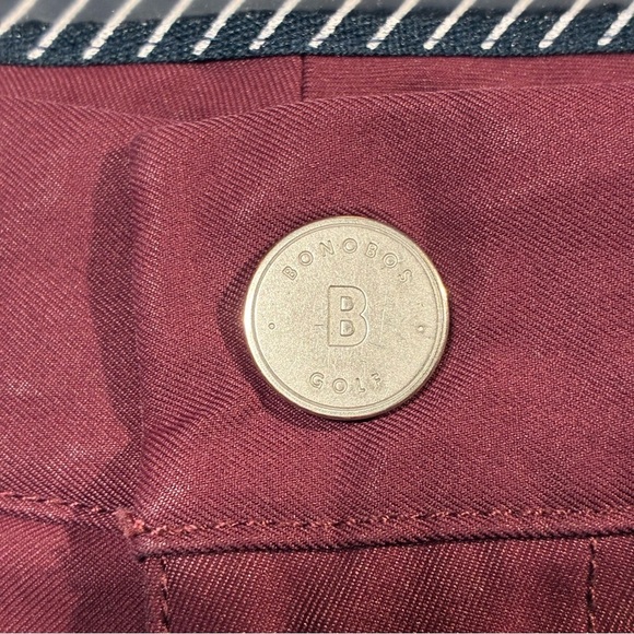 Bonobos Men’s Performance Link Golf Pant Wine Maroon Slim Straight 32x34 - Picture 3 of 7